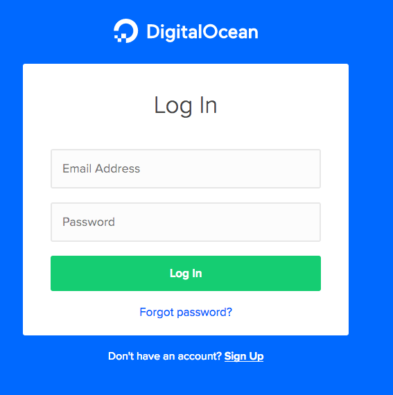 Digital Ocean Login